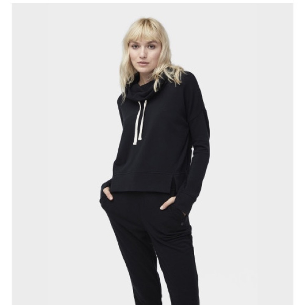 UGG Black Cowl Neck Sweater with Drawstrings